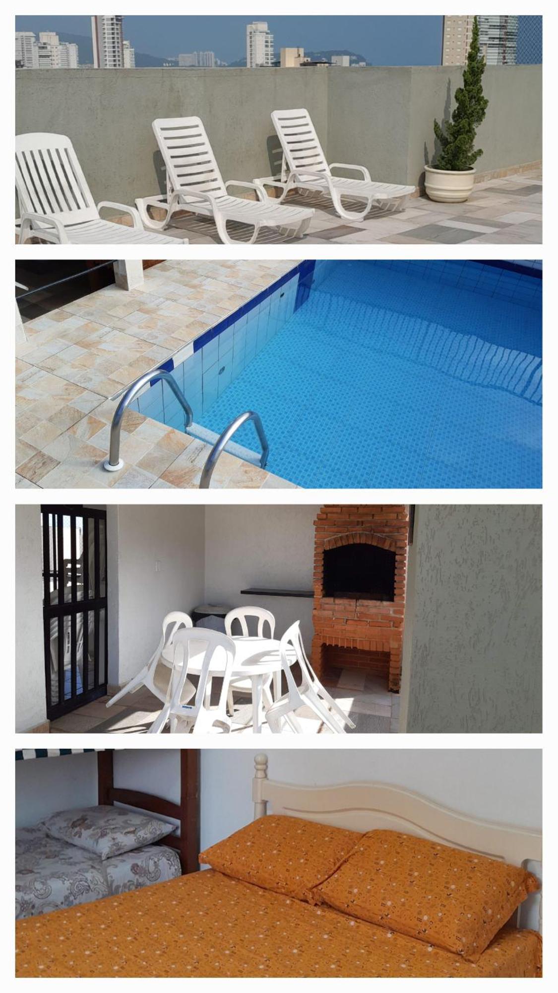 500M Da Praia, Predio Cm Piscina, 1Garagem, Wi-Fi 300 Mbps, Centro De Guaruja, Proximo A Praia E Comercio, Horarios Check-In E Check-Out Flexiveis, Churrasqueira, Lejlighed Eksteriør billede